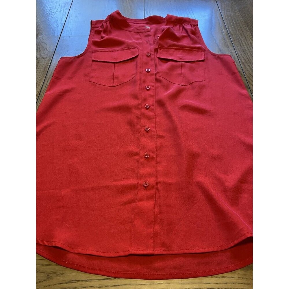 J Jill Button Up Shirt Size 0 Sleeveless Lightweight Beach‎ Travel Preppy Womens - Picture 6 of 9